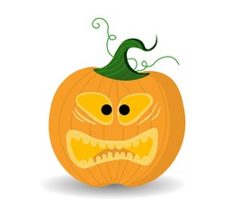 Halloween Pumpkin, Recipes FOR HALLOWEEN. DESSERTS. Isolated element. Vector illustration.