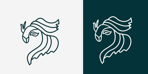 bird leaf logo vector icon template download mono line color line art outline.bird logo fly,white dove artwork,one line bird drawing,bird vector logo 10