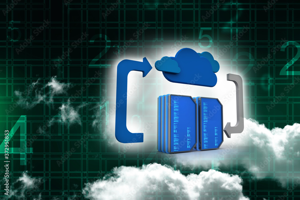 Poster 3d rendering high speed 16gb sd flash memory cards with cloud