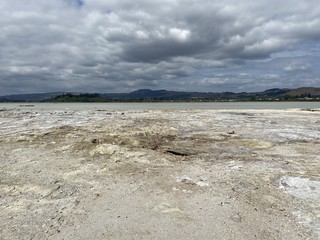 Plage du lac de Rotorua, Nouvelle Zélande