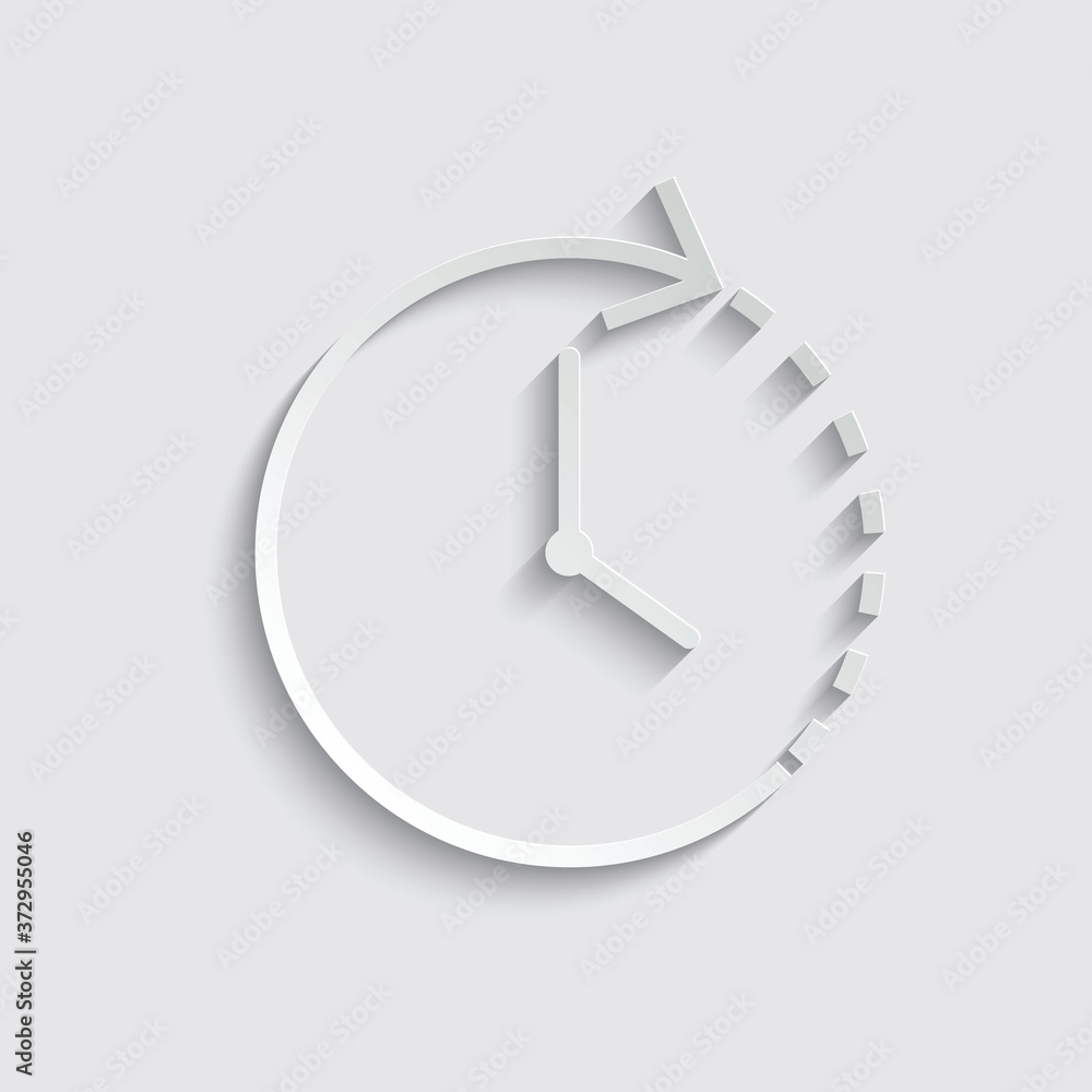 Poster paper clock vector icon time icon vector logo