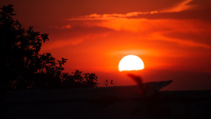 sunset in the mountains