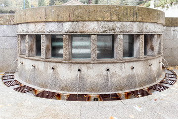 Public intake of mineral water in Luso, Portugal