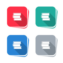 Book icon on square button