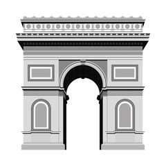 Arc de Triomphe. Travel, journey concept. Famous monuments of world countries. Vector