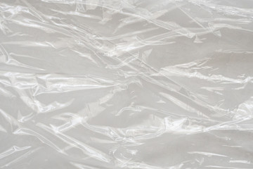 White plastic film wrap texture background