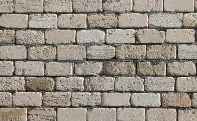 background and texture old brick shell wall