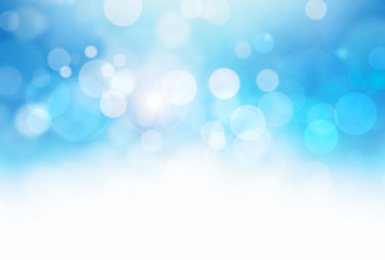 Blue bokeh abstract wallpaper,Christmas background