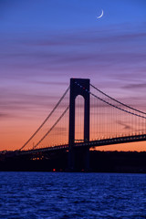 Verrazzano-Narrows Bridge at Sunset from the Belt Parkway
