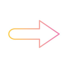 Isolated right arrow gradient style icon design of direction web forward and infographic theme Vector illustration