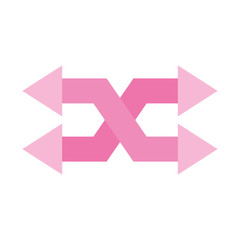 shuffle arrow flat style icon design of direction web forward and infographic theme Vector illustration