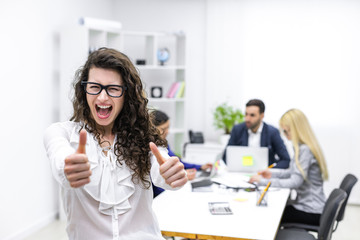 Young professionals company employees diverse staff members.