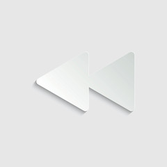 paper Rewind icon - vector symbol logo