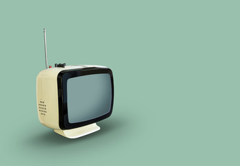 Retro television isolated with copy space