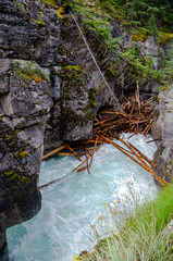 River at Rock maligne canyon