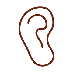 human body ear anatomy organ health line icon style