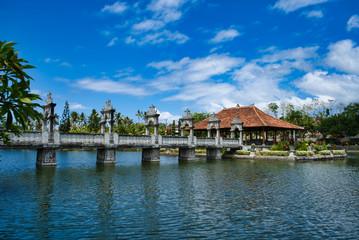 Fototapeta na wymiar Taman Ujung Water Palace scenery in Bali,Indonesia. 