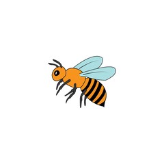 bee icon logo vector design