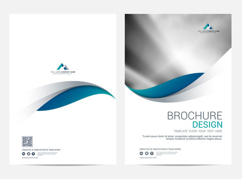 Brochure or flyer layout template, annual report cover design background