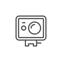 Action camera line outline icon