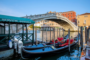 Fototapeta na wymiar Gondola service for transporting tourists