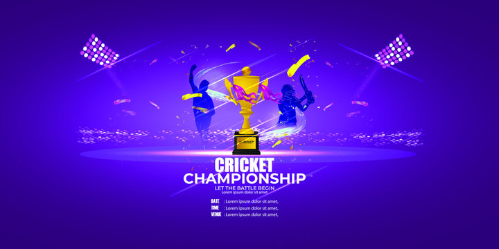 VECTOR ILLUSTRATION FOR CRICKET CHAMPIONSHIP