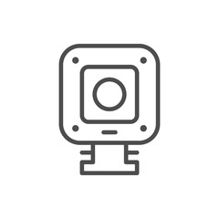 Action camera line outline icon