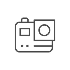 Action camera line outline icon