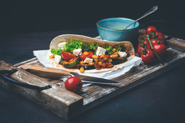 tortilla mit gemüse