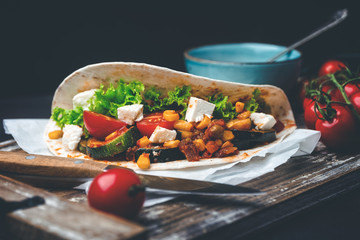 tortilla mit gemüse