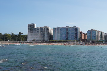 Fototapeta premium Gijon, beautiful coastal city of Asturias,Spain