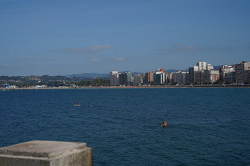 Fototapeta premium Gijon, beautiful coastal city of Asturias,Spain