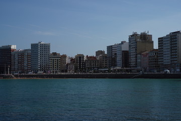 Fototapeta premium Gijon, beautiful coastal city of Asturias,Spain