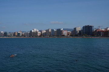 Fototapeta premium Gijon, beautiful coastal city of Asturias,Spain
