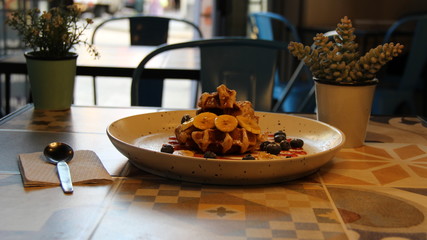 blue berry y platano