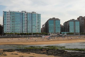 Gijon, beautiful coastal city of Asturias,Spain