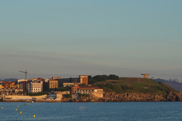 Fototapeta premium Gijon, beautiful coastal city of Asturias,Spain