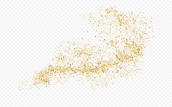 Golden splashes on transparent back ground, gold flakes, drop clipart clip  art Stock Illustration