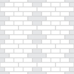 Brickwork texture seamless pattern. Decorative appearance of English brick bond. Cruciform masonry design. Seamless monochrome vector illustration.