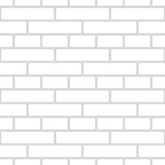 Brickwork texture seamless pattern. Simple appearance of English brick bond. Double row masonry design. Seamless monochrome vector illustration.