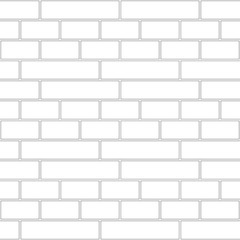 Obraz premium Brickwork texture seamless pattern. Simple appearance of English brick bond. Double row masonry design. Seamless monochrome vector illustration.