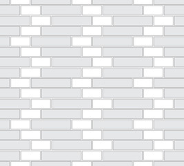 Brickwork texture seamless pattern. Decorative appearance of Gothic brick bond. Zigzag masonry design. Seamless monochrome vector illustration.