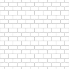 Fototapeta premium Brickwork texture seamless pattern. Simple appearance of Header brick bond. Traditional masonry design. Seamless monochrome vector illustration.