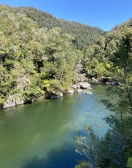 Fototapeta na wymiar Rivière du parc Abel Tasman, Nouvelle Zélande