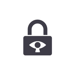 Eye, Internet, Security, Lock Icons. Vector Icon Template background