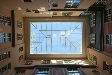 Riga's Old Town Yard Glass Roof