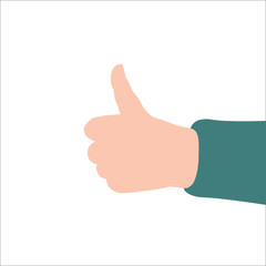 thumb up vector illustration eps10. Isolated badge for website or app - stock infographics
