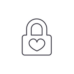 Closed and padlock icons of love