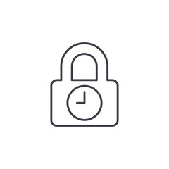 Security Time Lock Icon Logo Design Element