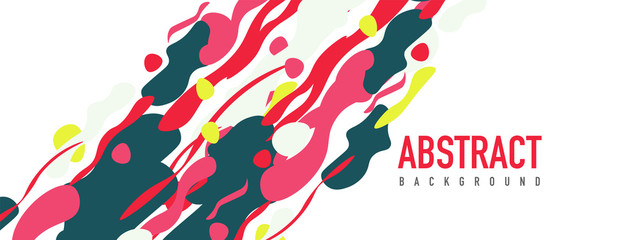 Trendy liquid style shapes abstract design, dynamic vector background for placards, brochures, posters, web landing pages, covers or banners